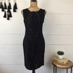 ANTONIO MELANI BLACK SHIFT DRESS MEDIUM
